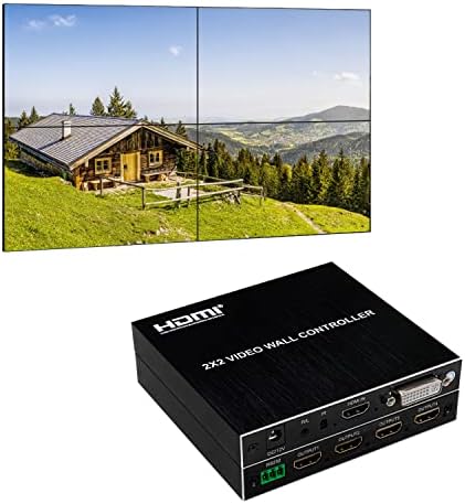 מומחה Connect 2x2 בקר קיר וידאו | 1080p | כניסות HDMI ו- DVI; יציאות HDMI | 8 מצבי תצוגה - 2x2, 1x2, 1x3, 1x4, 2x1, 3x1, 4x1